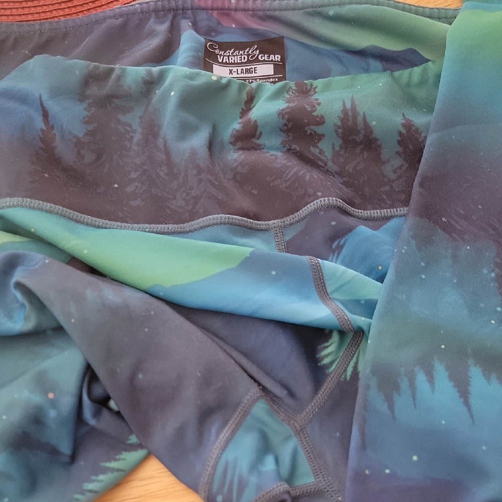 Constantly Varied Gear Forest Print Pants - Blue and Green